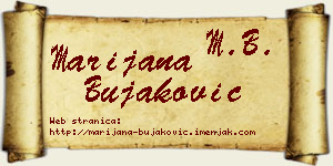 Marijana Bujaković vizit kartica